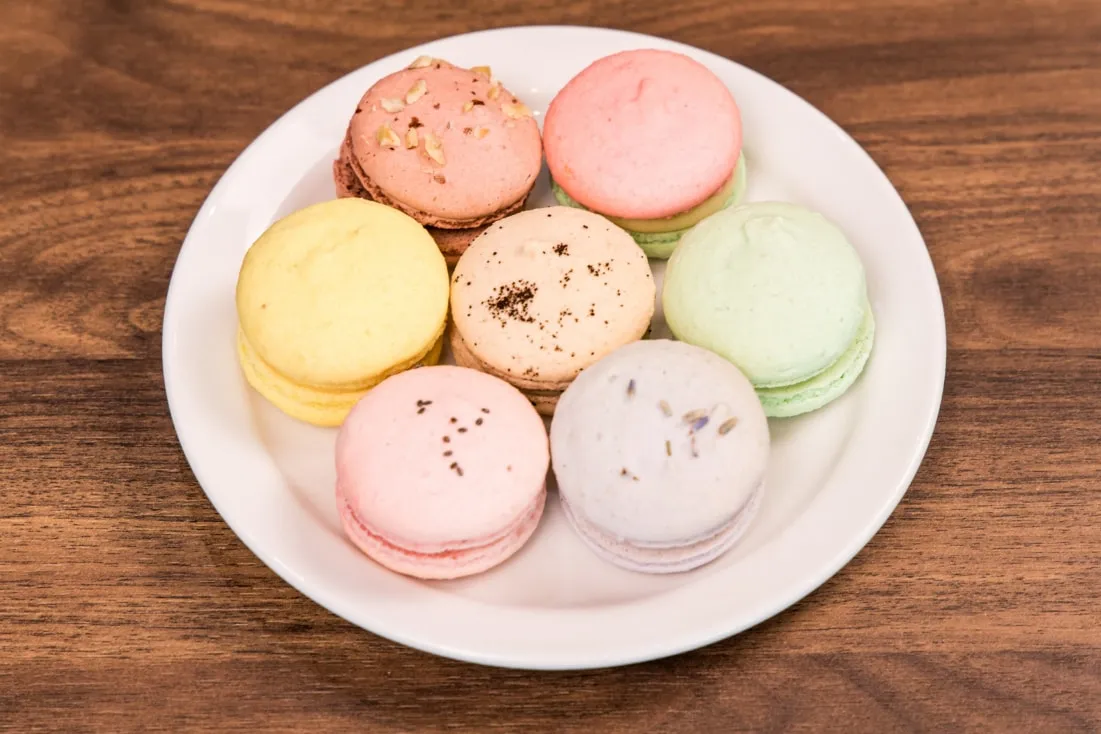 French macarons at Café la Reine Edmonton